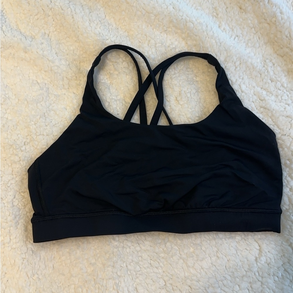Lululemon, size 10 black energy sport bra